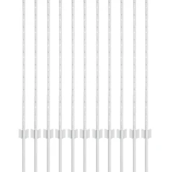Afrasteringspaal 11 pcs Zilver 100 cm Staal>vidaXL New