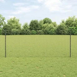Afrasteringspaal 44 pcs Grijs 140 cm Staal>vidaXL