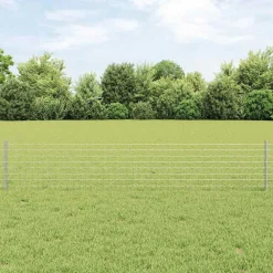Afrasteringspaal 44 pcs Zilver 80 cm Staal>vidaXL Online