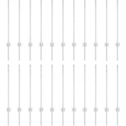 Tuinafscheidingen*vidaXL Afrasteringspaal 22 pcs Zilver 120 cm Staal Ge galvaniseerd staal/zwart