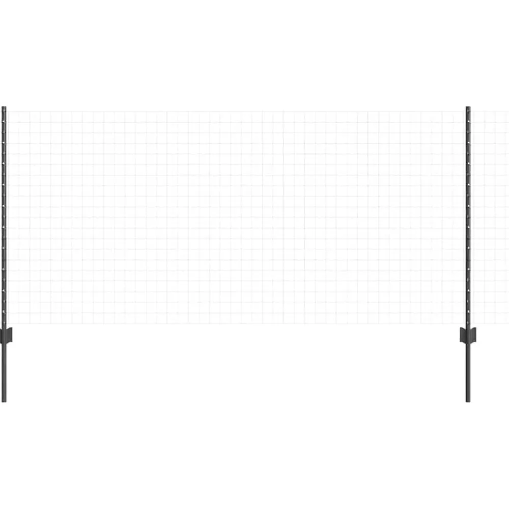 Afrasteringspaal 22 pcs Grijs 140 cm Staal>vidaXL Best
