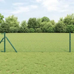 Tuinafscheidingen*vidaXL Afrasteringspaal 10 x 0,4 m (40 x 40 mm gaas) Groen