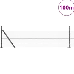 Afrasteringspaal 100 x 0,5 m (13 mm gaas) Staal en PVC><noscript><img width=