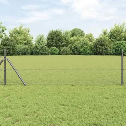 Afrasteringspaal 10 x 0,4 m (13 mm gaas) Staal en PVC>vidaXL Sale
