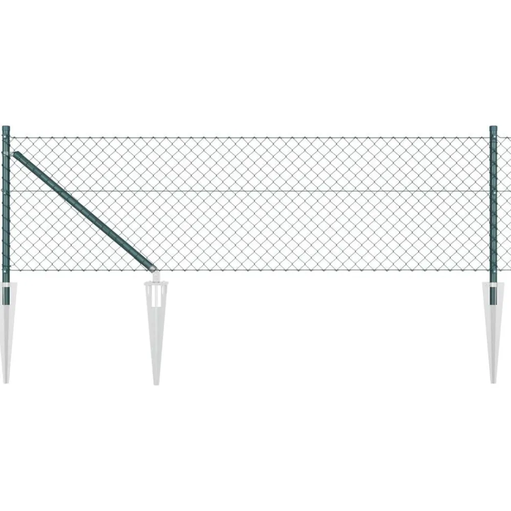 Tuinafscheidingen*vidaXL Afrasteringspaal 10 x 0,4 m (40 x 40 mm gaas) Groen