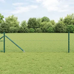 Tuinafscheidingen*vidaXL Afrasteringspaal 10 x 0,4 m (40 x 40 mm gaas) Groen