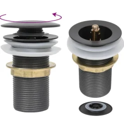 Sanitair & Loodgietersbenodigdheden*vidaXL Afvoer pop-up zonder overloop 6,4x6,4x9,1 cm Grijs
