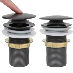 Sanitair & Loodgietersbenodigdheden*vidaXL Afvoer pop-up zonder overloop 6,4x6,4x9,1 cm Grijs