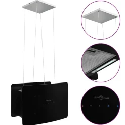Keuken & Eetkamer*vidaXL Afzuigkap hangend met aanraaksensor LCD gehard glas