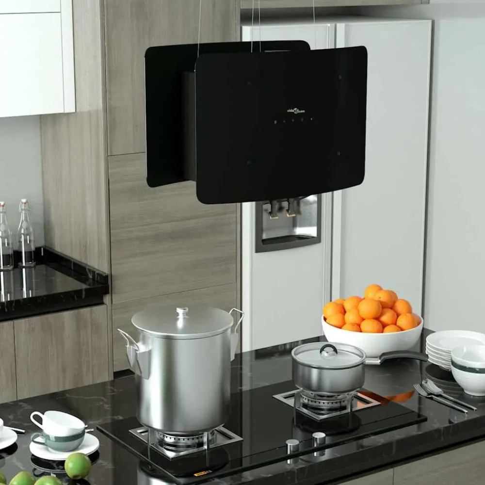 Keuken & Eetkamer*vidaXL Afzuigkap hangend met aanraaksensor LCD gehard glas
