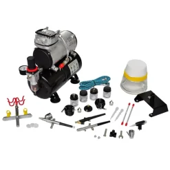 Gereedschap*vidaXL Airbrush Compressorset met 3 pistolen