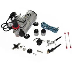 Airbrush-compressorset met 2 pistolen>vidaXL Best