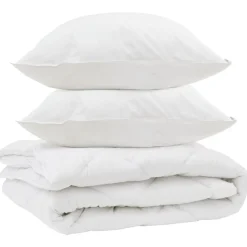 All-season dekbed met kussen 3 pcs Wit Microvezel>vidaXL
