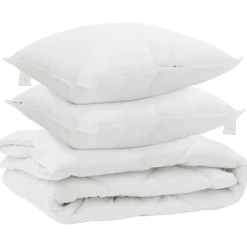 All-season dekbed met kussen 3 pcs Wit Microvezel>vidaXL