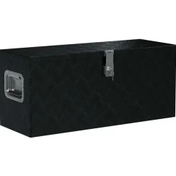 Bouwbeslag*vidaXL Aluminium kist 80x30x35 cm Zwart