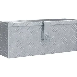 Bouwbeslag*vidaXL Aluminium kist 48,5x14x20 cm kleurig Zilver