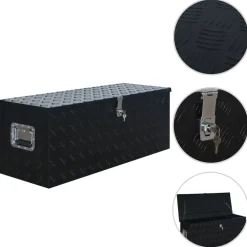 Aluminium kist 1085x370x400 mm zwart>vidaXL Hot