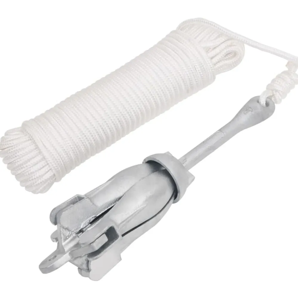 Anker met touw inklapbaar 8 kg thermisch verzinkt gietijzer>vidaXL New