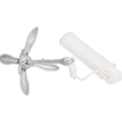 Voertuigonderdelen & -Accessoires*vidaXL Anker met touw inklapbaar 1,5 kg smeedijzer zilverkleurig