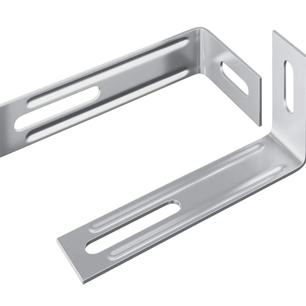 Bouwbeslag*vidaXL Anti Tip Beugel Effen 2 pcs Zilver 74,5 x 15 x 32 mm IJzer