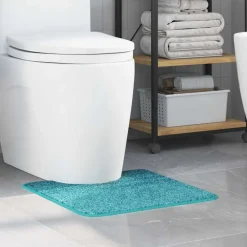 Badkameraccessoires*vidaXL Antislip Badmat met Toilet Cut 50 x 50 cm PP Turquoise