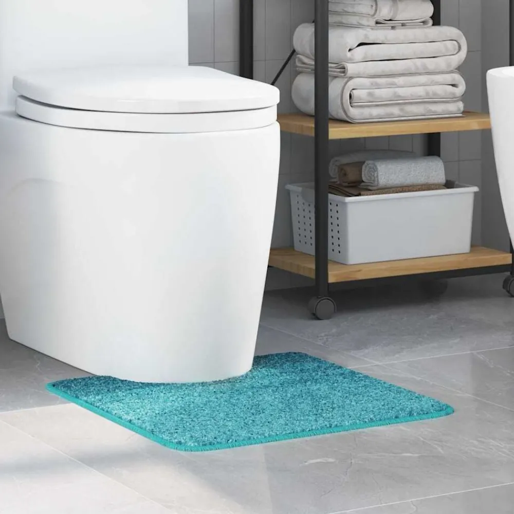 Badkameraccessoires*vidaXL Antislip Badmat met Toilet Cut 50 x 50 cm PP Turquoise