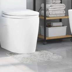 Badkameraccessoires*vidaXL Antislip Badmat met Toilet Cut 50 x 50 cm PP Grijs