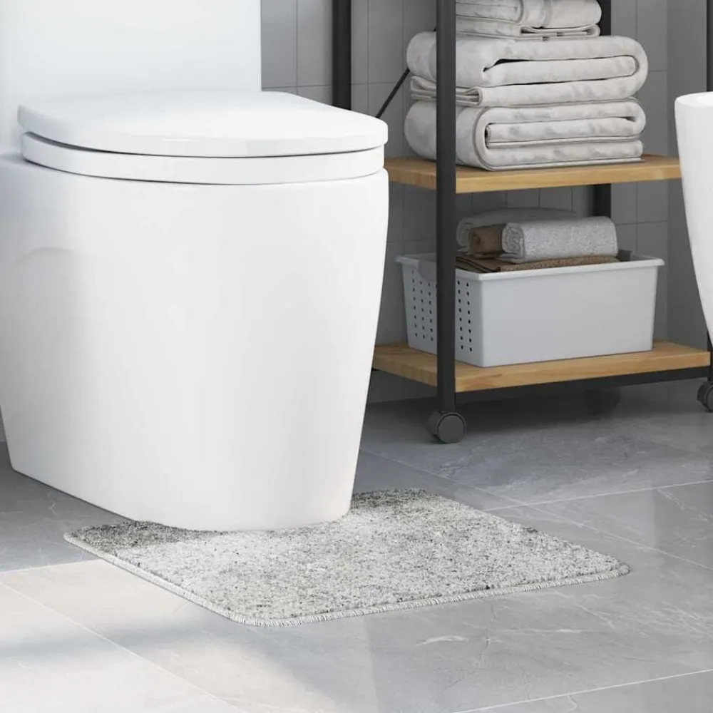 Badkameraccessoires*vidaXL Antislip Badmat met Toilet Cut 50 x 50 cm PP Grijs