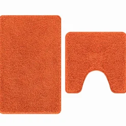 Badkameraccessoires*vidaXL Antislip Badmat Set 2 pcs PP Oranje