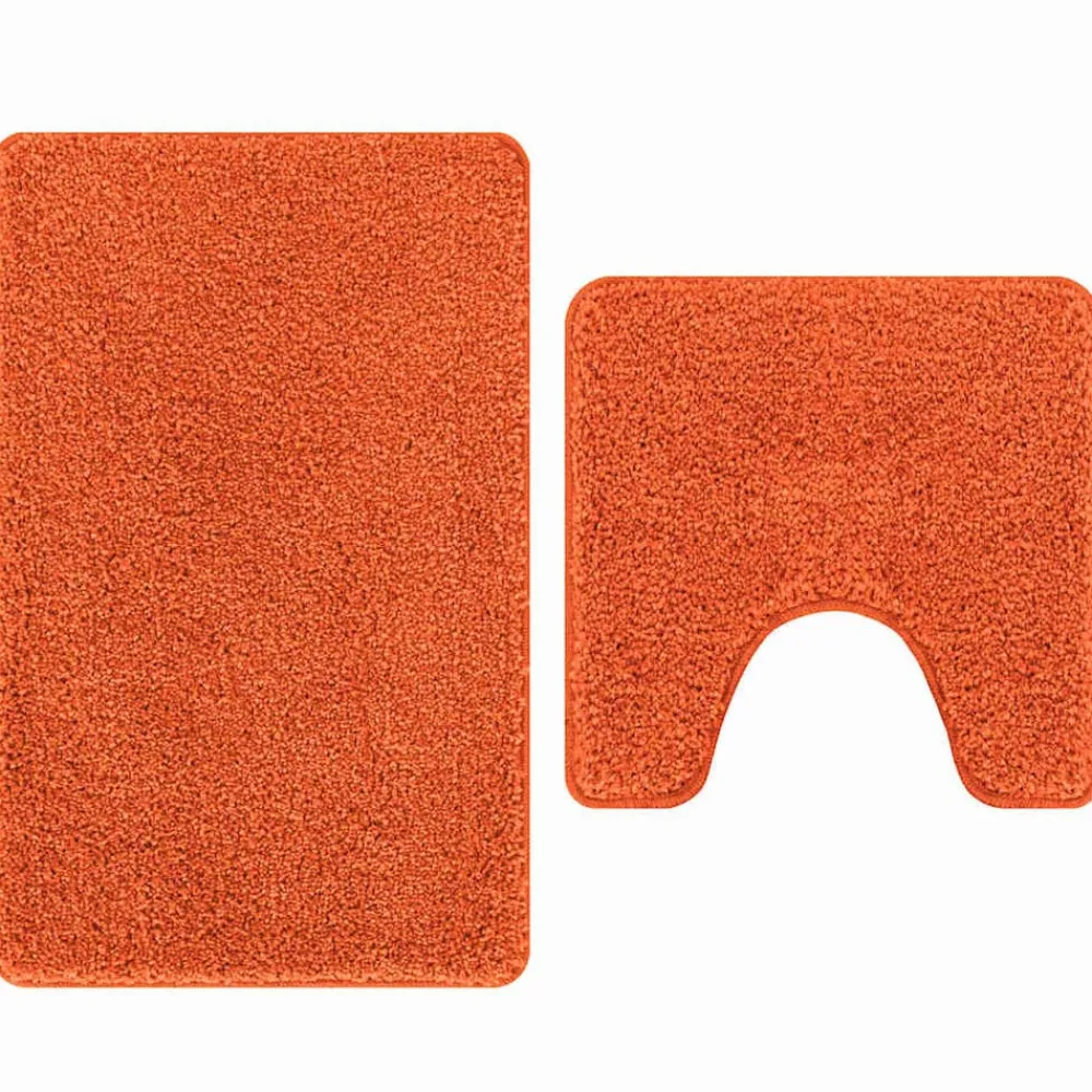 Badkameraccessoires*vidaXL Antislip Badmat Set 2 pcs PP Oranje