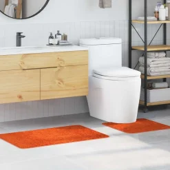 Badkameraccessoires*vidaXL Antislip Badmat Set 2 pcs PP Oranje