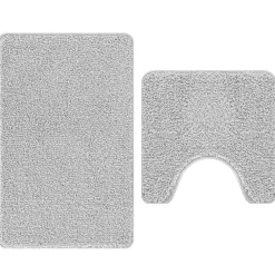 Badkameraccessoires*vidaXL Antislip Badmat Set 2 pcs PP Grijs