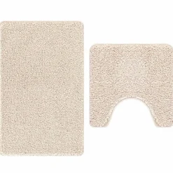 Antislip Badmat Set 2 pcs Crème PP>vidaXL Sale