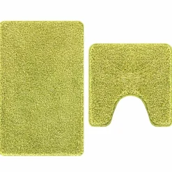 Badkameraccessoires*vidaXL Antislip Badmat Set 2 pcs PP Groen