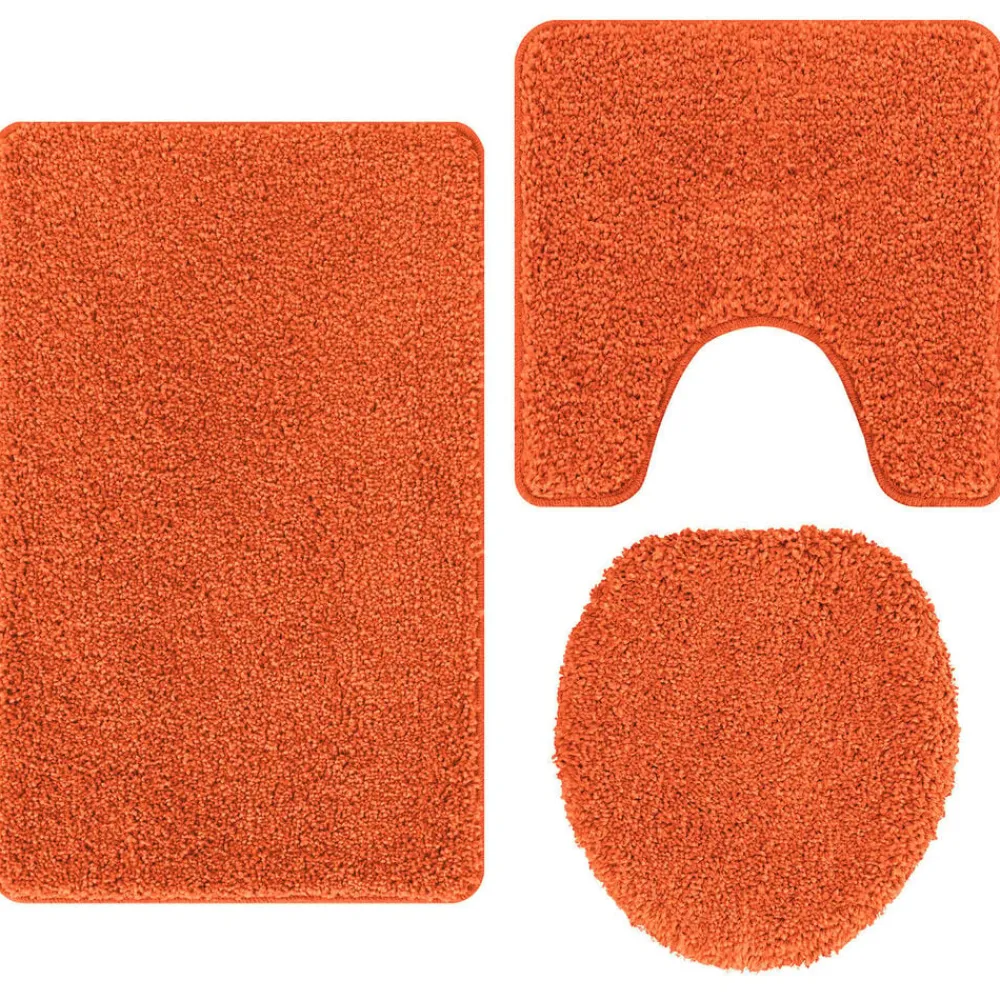 Badkameraccessoires*vidaXL Antislip Badmat Set 3 pcs PP Oranje
