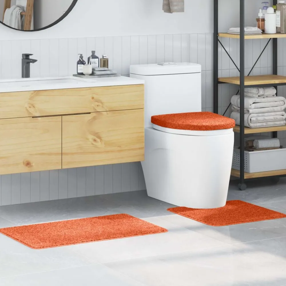 Badkameraccessoires*vidaXL Antislip Badmat Set 3 pcs PP Oranje