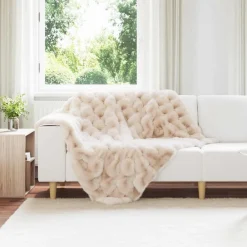 Antislip deken van imitatie konijnenbont Olite Polyester>vidaXL New
