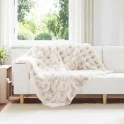 Antislip deken van imitatie konijnenbont Olite 130 x 150 cm>vidaXL Hot