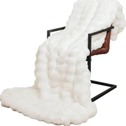 Antislip deken van imitatie konijnenbont Olite 130 x 150 cm><noscript><img width=