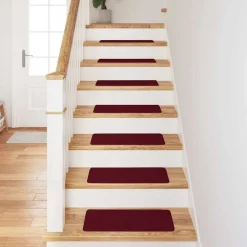 Huishoudelijke Benodigdheden*vidaXL Antislip Trapmatten 15 pcs 60 x 25 cm PP Bordeauxrood