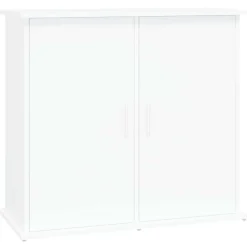 Huisdierbenodigdheden*vidaXL Aquariumstandaard 81x36x73 cm bewerkt hout Wit