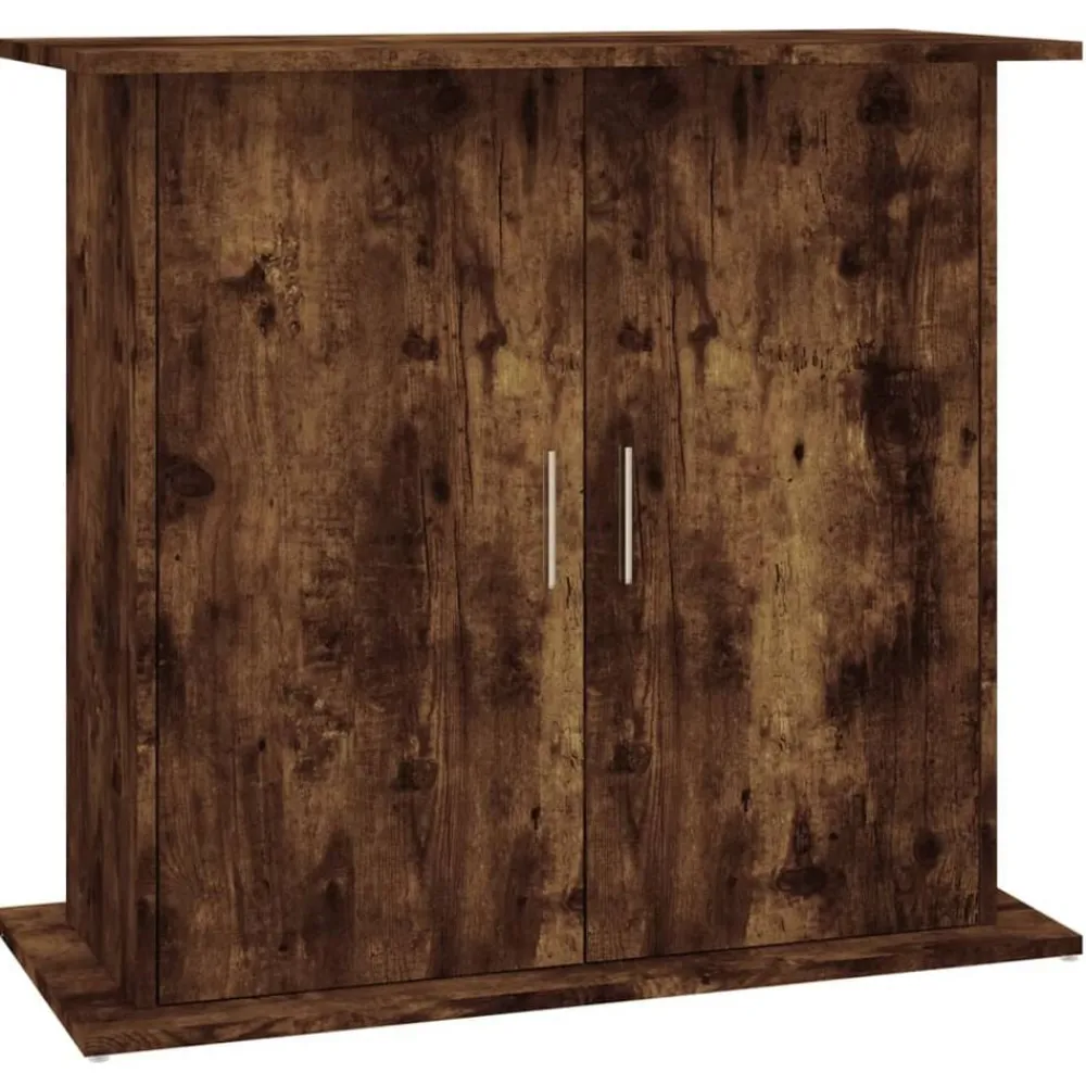 Huisdierbenodigdheden*vidaXL Aquariumstandaard 81x36x73 cm bewerkt hout kleurig Gerookt eiken