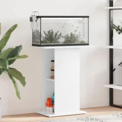 Huisdierbenodigdheden*vidaXL Aquariumstandaard 60,5x36x72,5 cm bewerkt hout Wit