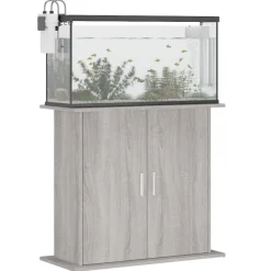 Aquariumstandaard 81x36x73 cm bewerkt hout eiken><noscript><img width=