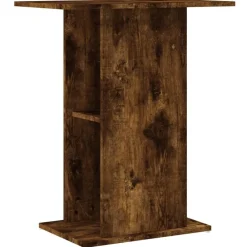 Huisdierbenodigdheden*vidaXL Aquariumstandaard 60,5x36x72,5 cm bewerkt hout Gerookt eiken