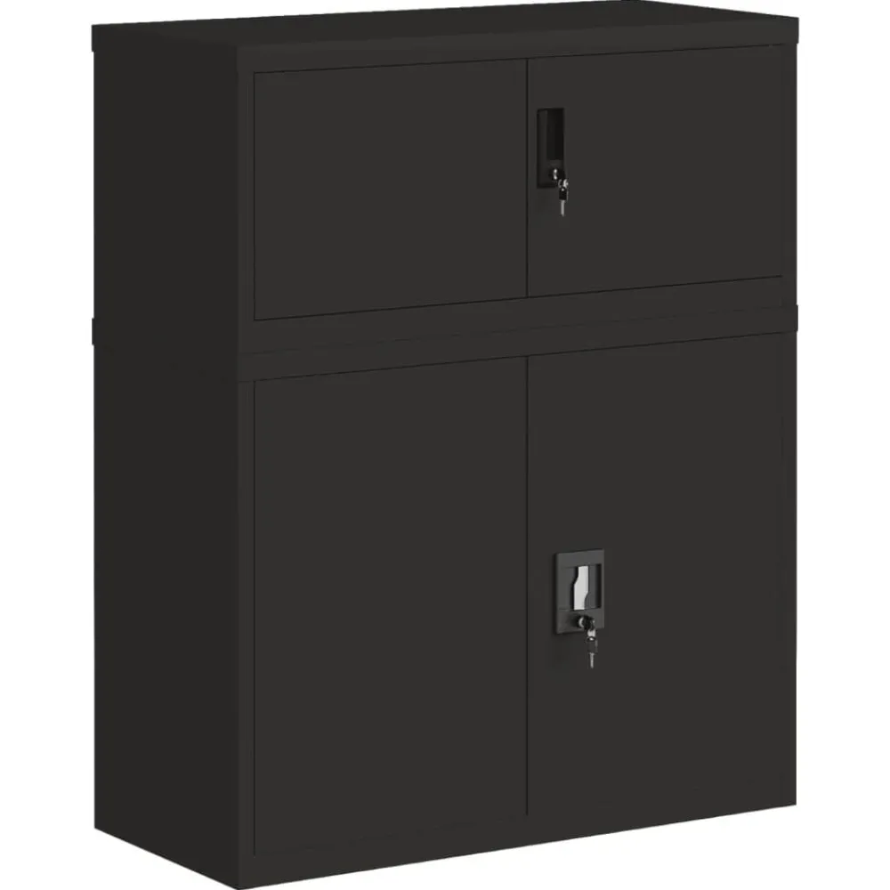 Kasten & Opbergmeubelen*vidaXL Archiefkast 90x40x110 cm staal Zwart