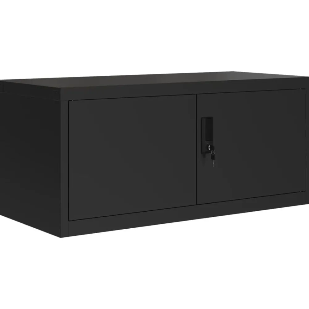 Kasten & Opbergmeubelen*vidaXL Archiefkast 90x40x110 cm staal Zwart