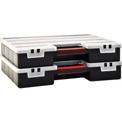 Bouwbeslag*vidaXL Assortimentsdozen 2 st met verdelers 460x325x80 mm kunststof