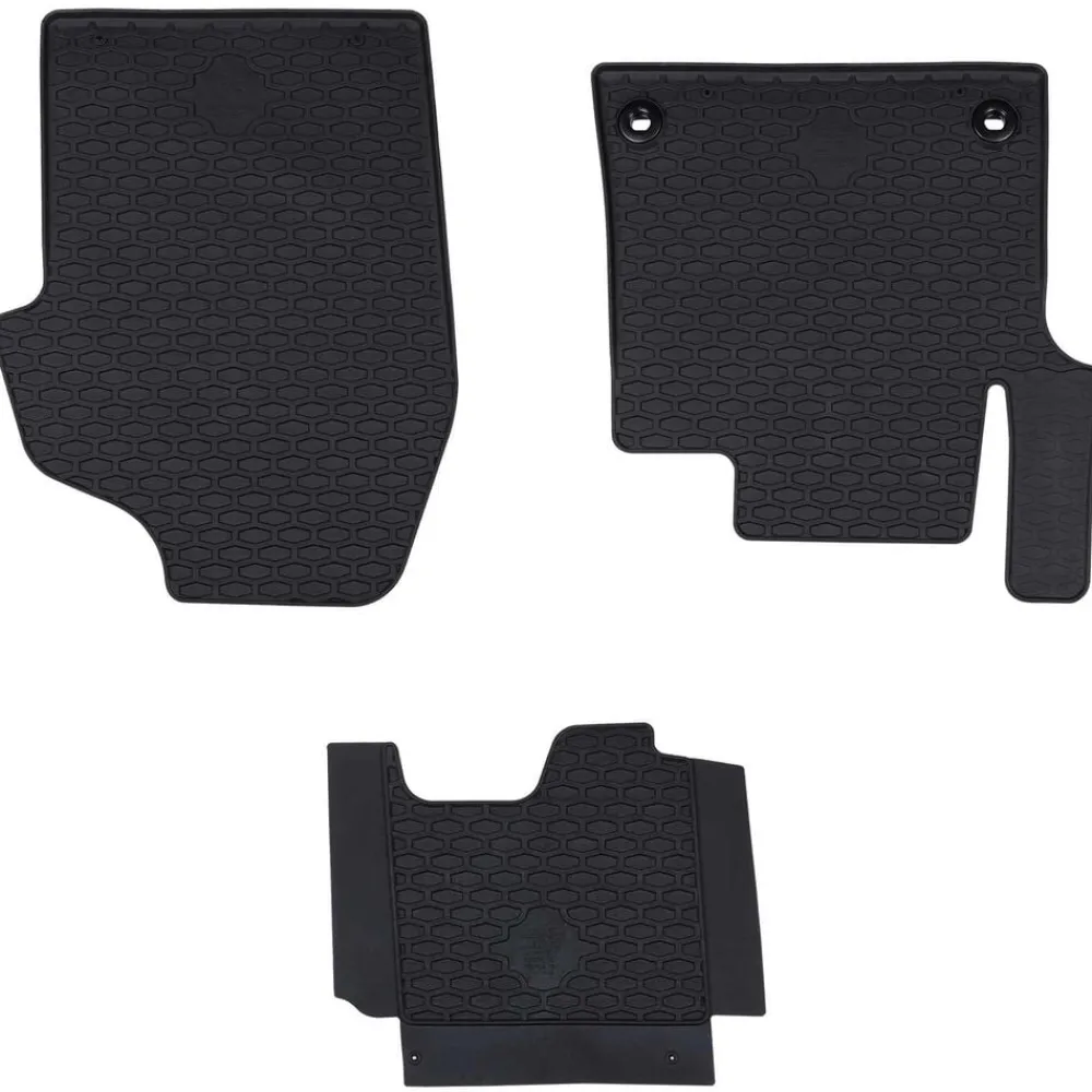 Voertuigonderdelen & -Accessoires*vidaXL Autobodemmat 3 pcs Zwart Rubber