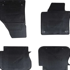 Voertuigonderdelen & -Accessoires*vidaXL Autobodemmat 4 pcs Zwart Rubber